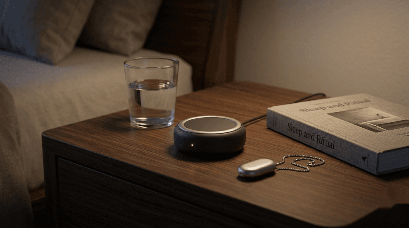 Anticipy charging base on nightstand